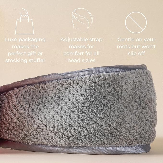 VOLO Luna Gray Spa Headband - Image 6