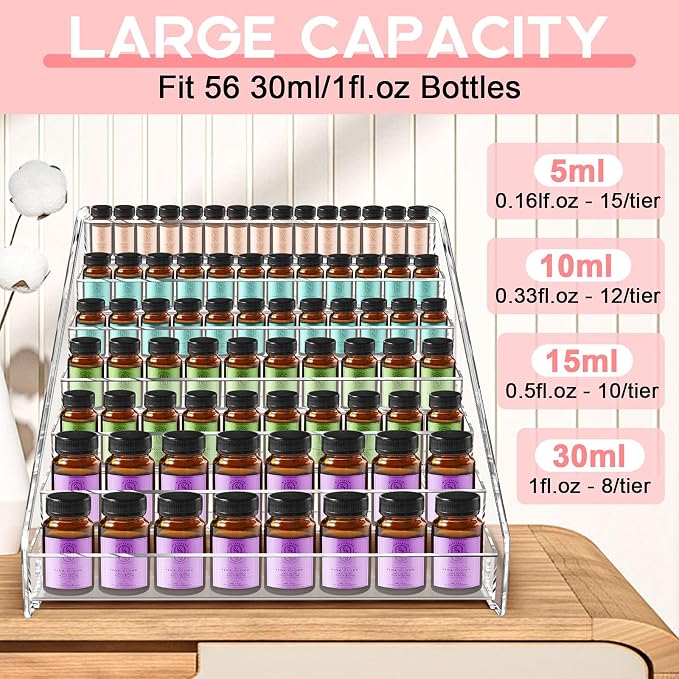 Vowcarol Essential Oil Organizer 7 Tier, Essential Oil Storage Shelf, Essential - Image 4