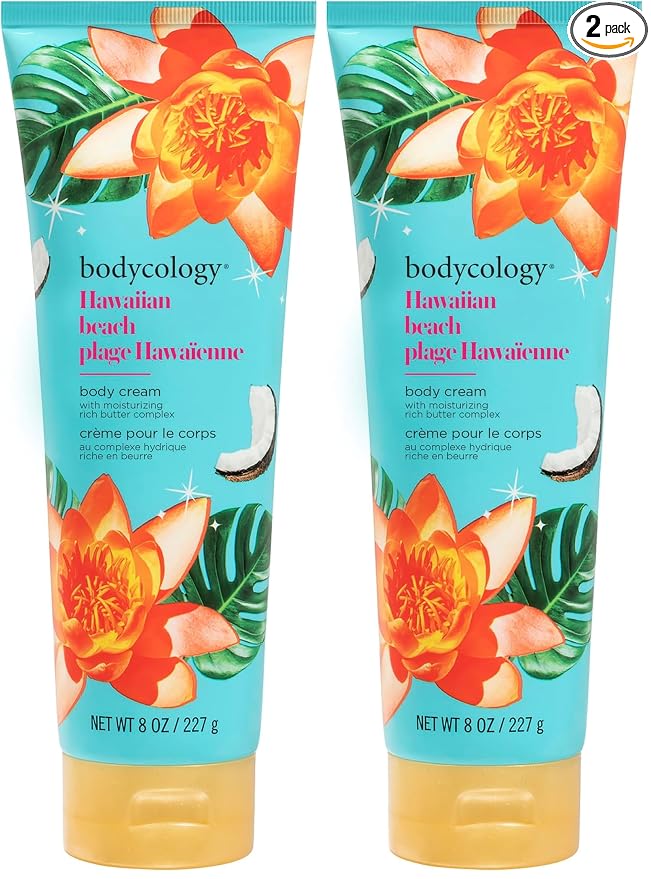 Bodycology Shea Butter Body Cream, Hawaiian Beach, 8 oz by Bodycology