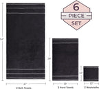 Lavish Home 6 Piece Bathroom Towels Set - Image 3