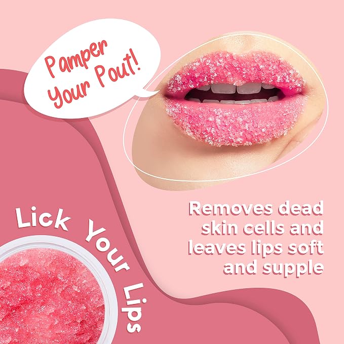 Watermelon Sugar Lip Scrub for Women Dry, Cracked and Dark Lips – Lip Scrubber - Image 4