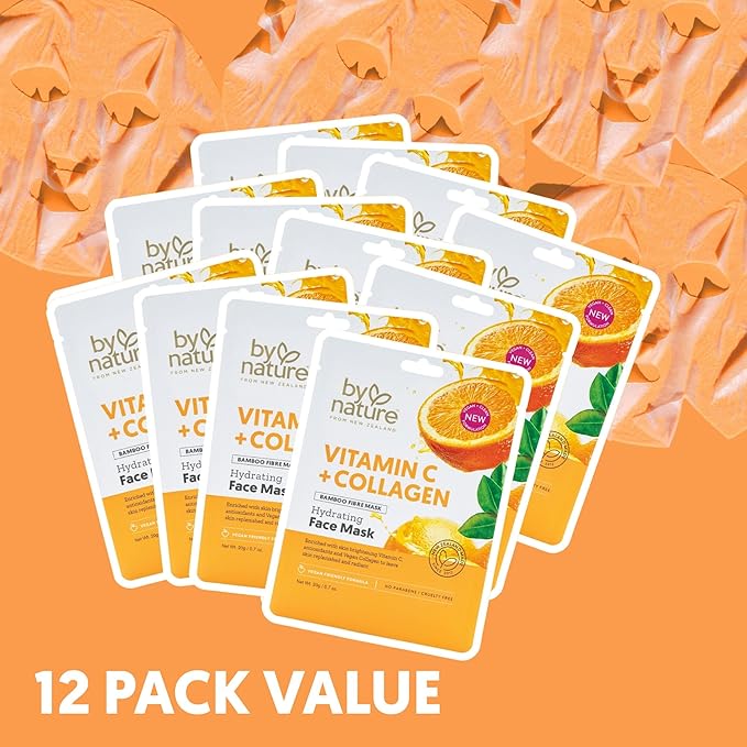 By Nature Vitamin C + Collagen Sheet Face Mask - Image 2