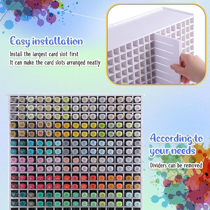 2 Pack Marker Storage Organizer, 600 Slots Total Art Supply Holder - Image 6