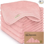 6-Pack Baby Washcloths – Soft Absorbent Viscose from Bamboo Washcloths by KeaBabies