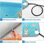 GOLOPET Dog Heating Pad 28×18 in Waterproof Heated Dog Bed, Smart Thermostat - Image 4