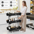 3 Tier Drawer Shelf Beauty Cart - Image 3