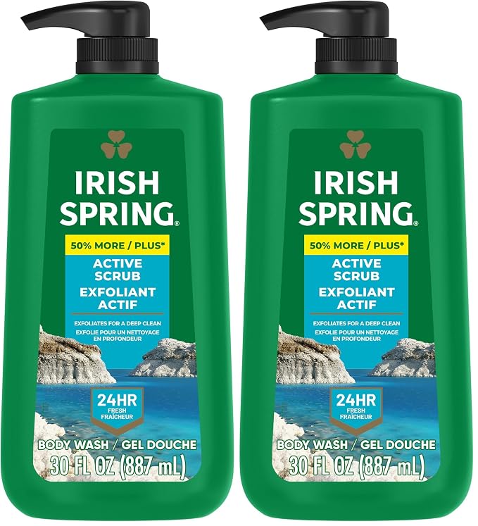 Irish Spring Active Scrub Exfoliating Body Wash by IrishSpring