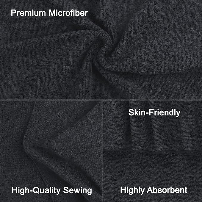 Orighty Black Salon Towel, Spa and Home Hair Care - Image 3
