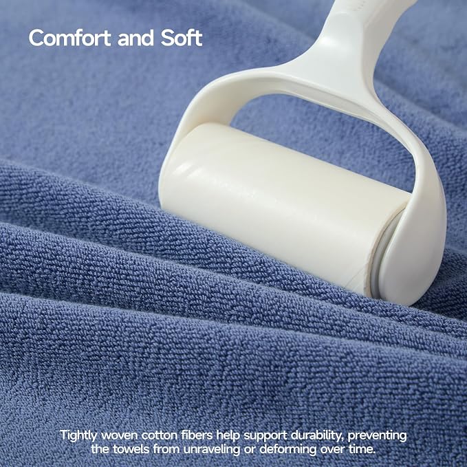 ecolook Bath Towels Set of 4, 100% Cotton, 27 x 55 Inches, Quick-Drying & - Image 5
