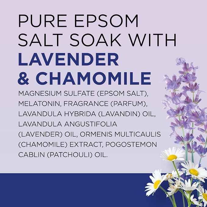 Dr Teal's Epsom Salt Soak, Lavender & Chamomile, 3 lbs | Pack of 2 | Sleep - Image 7