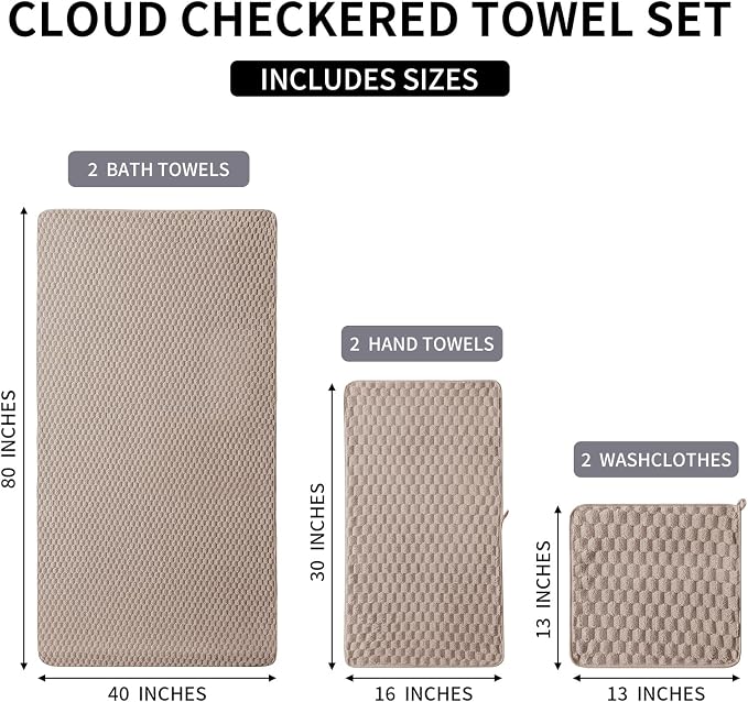 Extra Large Bath Towel Set of 6, Oversized Bath Sheet Super Soft Highly - Image 7