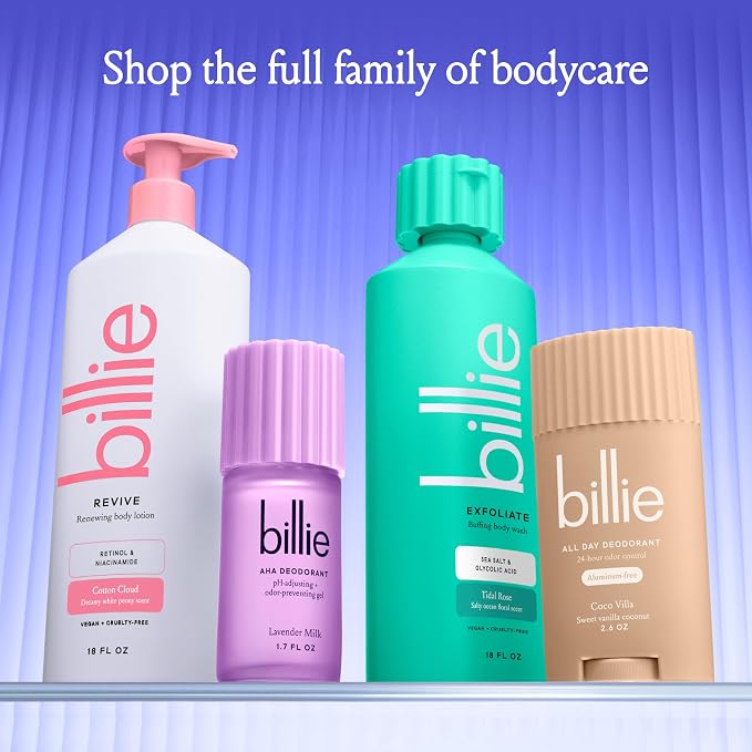 Billie Exfoliating Womens Body Wash, 18 fl oz, Sea Salt & Floral Scent - Image 6