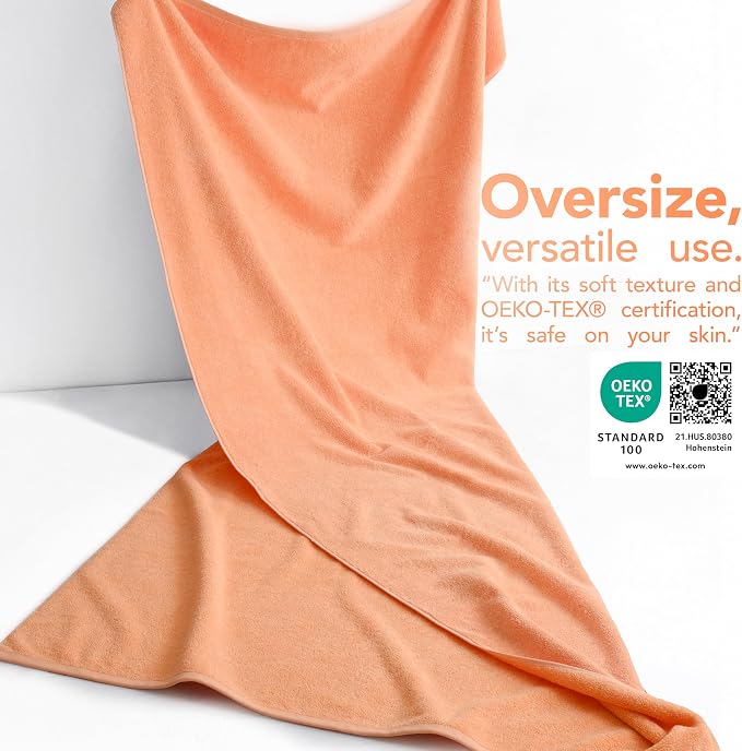 American Soft Linen 100% Cotton 600 GSM Turkish 40x80 Oversized Bath Towel Sheet - Image 3