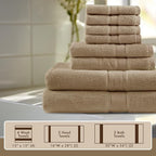 Madison Park 800GSM Bathroom Towel Set of 8 100% Cotton Bath Towel Set - Image 5