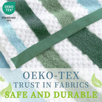 Green and White Washcloths - Image 3