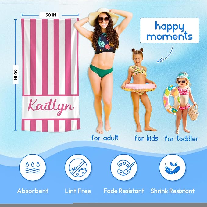 JML Personalized Beach Towel - Image 3