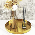 FREELOVE Metal Round Decorative Tray, Perfume Jewelry Candle Organizer - Image 6