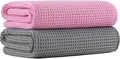 MICROFI New Microfiber Waffle Bath Towels, 2 Pieces, Fast Drying, Lint Free 430 by Unknown