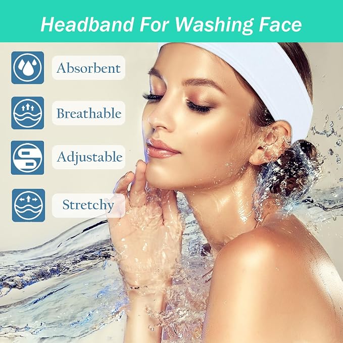 3 Pack Facial Spa Headband for Women - Image 2