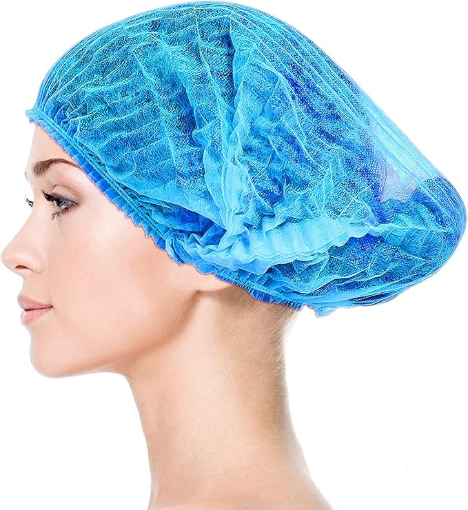 Disposable Bouffant Caps, 21inches Hair Net, Elastic Dust Cap - Image 2