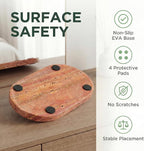 YKAJO Oval Real Marble Tray for Bathroom Kitchen Counter Stone Decorative - Image 6