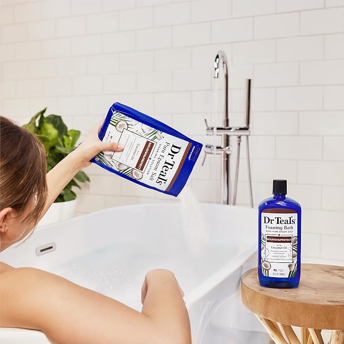 Dr Teal's Foaming Bath with Pure Epsom Salt, Nourish & Protect with Coconut Oil - Image 6