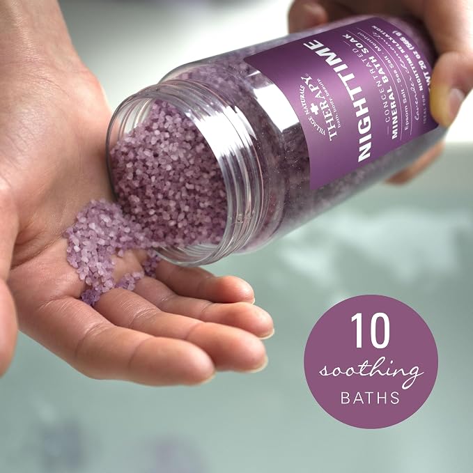 Village Naturals Therapy Nighttime Concentrated Mineral Bath Soak, 20 oz - Image 3
