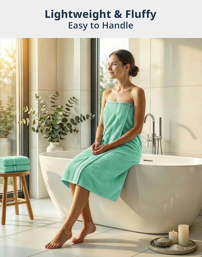 LANE LINEN Luxury Bath Towel Set of 12 – 100% Mercerized Cotton Towels - Image 2