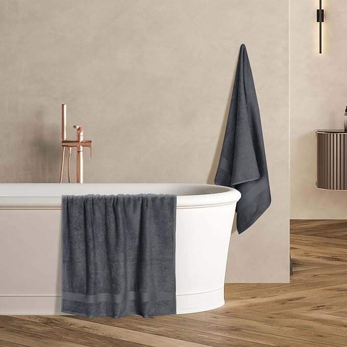 GLAMBURG Premium Cotton 4 Pack Bath Towel Set - Image 5