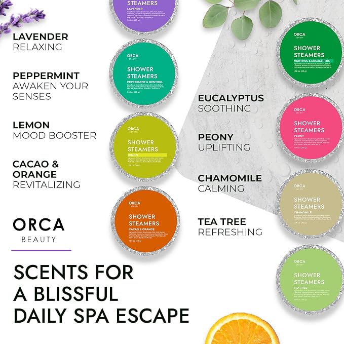 8-Pcs Shower Steamers Aromatherapy & Scented Candle - Image 5