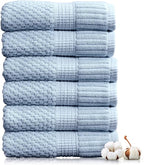 NY Loft 100% Cotton Hand Towel 6 Pack | Super Soft & Absorbent Quick-Dry Hand by NYLoft