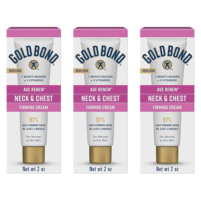 Gold Bond Age Renew Neck and Chest Firming Cream, 2 oz., Clinically Tested Skin by GoldBond