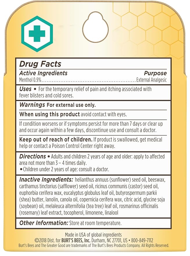 Burt's Bees Medicated Lip Balm, - Image 7