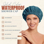 Reusable Shower Cap for Women, Large Waterproof Shower Bonnet - Image 2