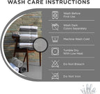100% Cotton Bath Towel Set of 18-4 Bath Towels, 6 Hand Towels, 8 Wash Cloths - Image 6