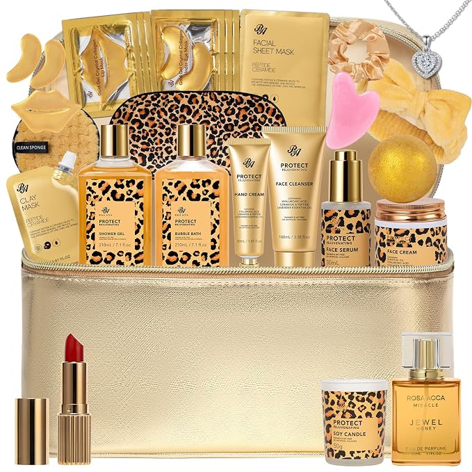 25 Pcs Mother's Day Gift, Honey & Almond Bath & Body Gift Set by RAROSAACCA