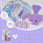 Disposable Manicure Kit Professional, 50 Set Press On Nail Tool Kit - Image 2
