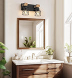 FadimiKoo 2-Light Farmhouse Bathroom Vanity Light Fixtures, Wood Bathroom - Image 6