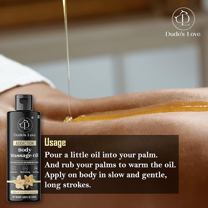 Organic - Vanilla Full Body Massage Oil - No Stain & Non-Sticky | - Image 4