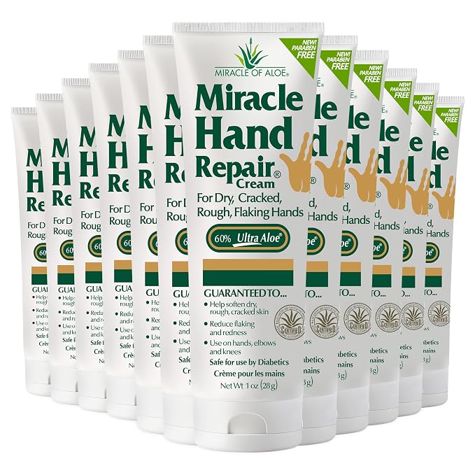 Miracle Hand Repair Cream for Dry Cracked Hands 1 oz Best Healing Hand Cream by MiracleofAloe%C2%AE