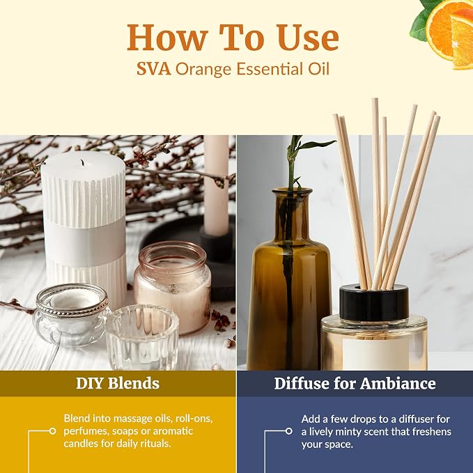 SVA Orange Essential Oil – 4 Fl Oz – 100% Natural Orange Oil - Image 6