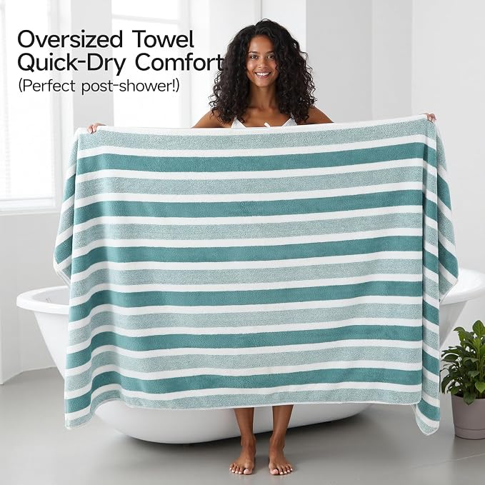 REDKISS Ultra Soft Bath Towel Set 6-Piece 35"x70" | 100% Microfiber, Highly - Image 6