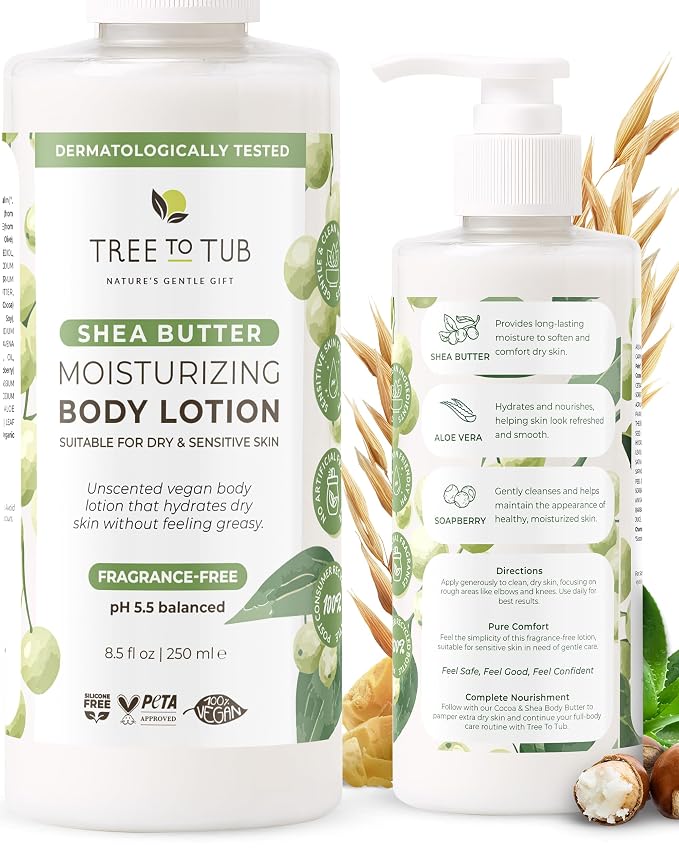 Tree To Tub Unscented Shea Butter Body Lotion by TreeToTub