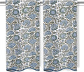 Ridhi Asparagus Green Hand Block Print Waffle Scallope Cotton Bath Towel Set of by Ridhi