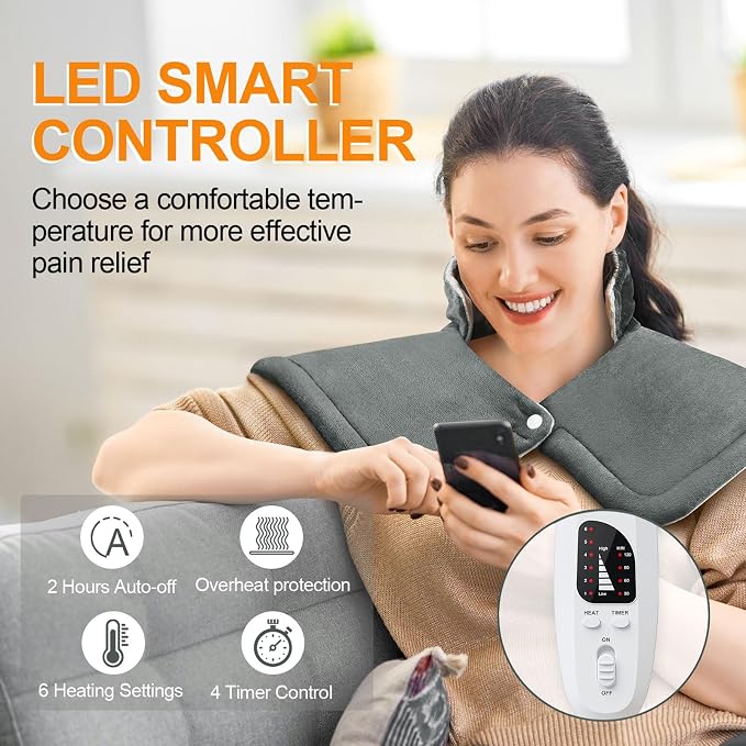 Heating Pad for Neck and Shoulders and Back, Mothers Day Gifts for Mom Wife - Image 3