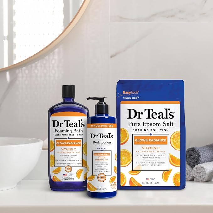 Dr Teal's Pure Epsom Salt Soak, Glow & Radiance - Image 8