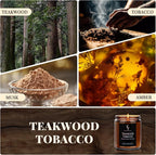 Teakwook Tobacco Scented Candle - Image 3