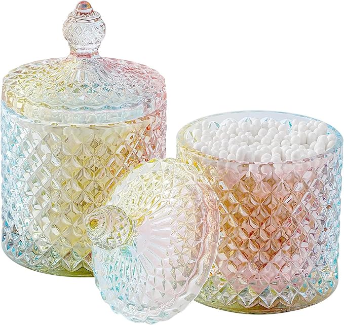 Qtip Holder Glass Apothecary Jars by rejomiik