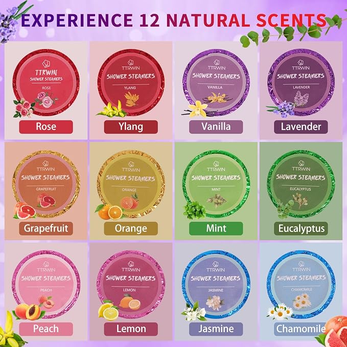 Shower Steamers Aromatherapy 24 Pack Shower Bombs - Image 3