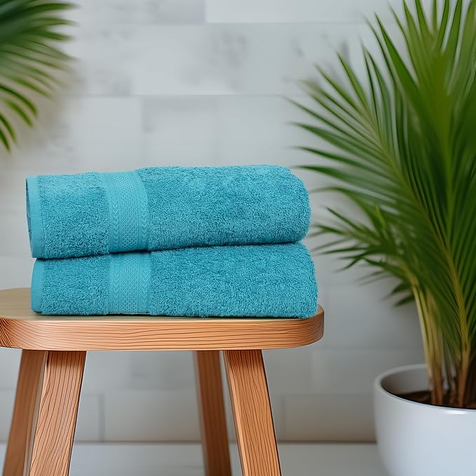 Commercial Bulk Pack of 12 Bath Towels – 100% Cotton Terry 24" x 48" – Ideal - Image 6